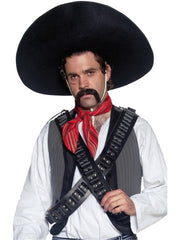Authentic Mexican Bandit Sombrero, Black 1