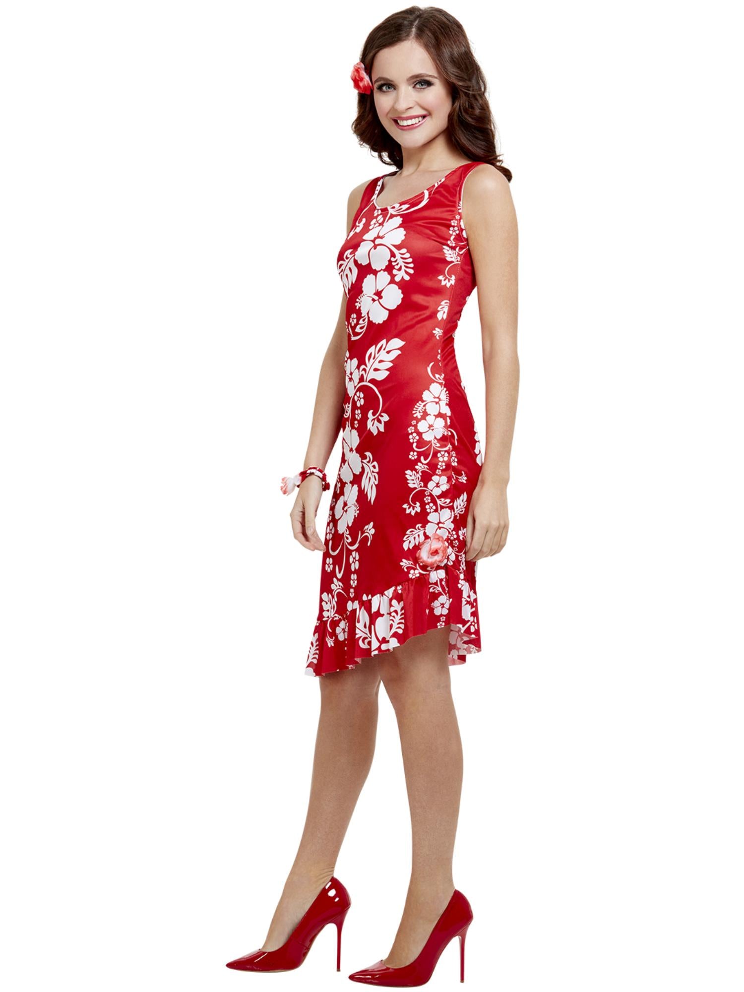 Hawaiian Beauty Costume, Red 3