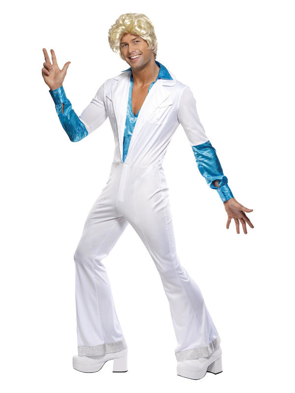 Disco Man Costume, All in One, White - 2