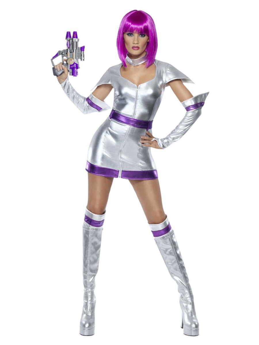 Fever Space Cadet Costume, Silver Metallic - 1