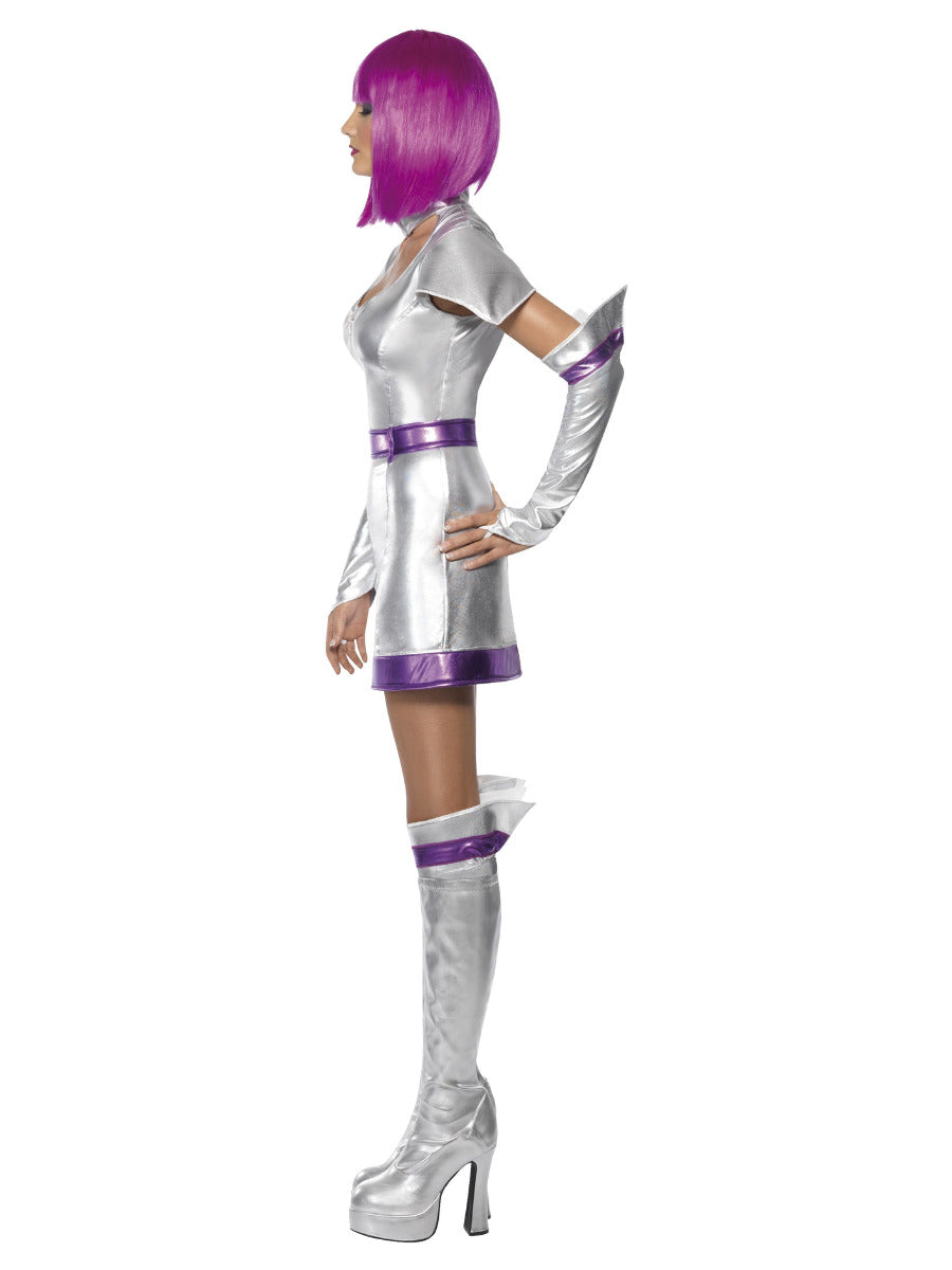 Fever Space Cadet Costume, Silver Metallic - 4