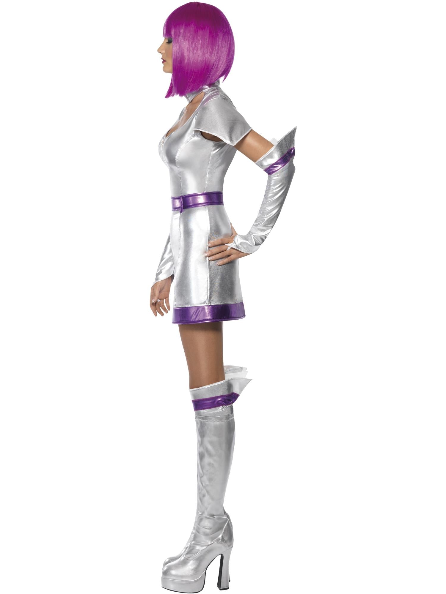 Fever Space Cadet Costume, Silver Metallic 3