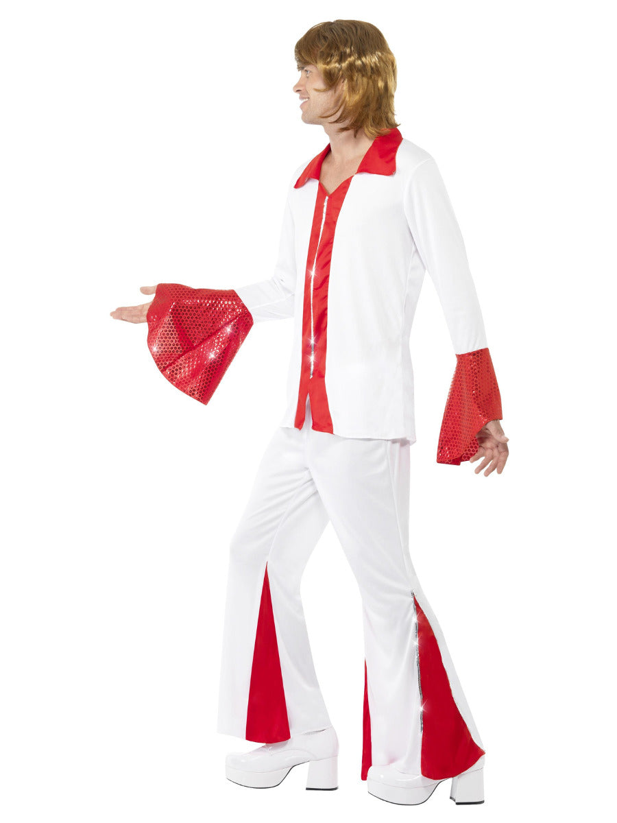 Super Trooper Male Costume, White & Red - 4