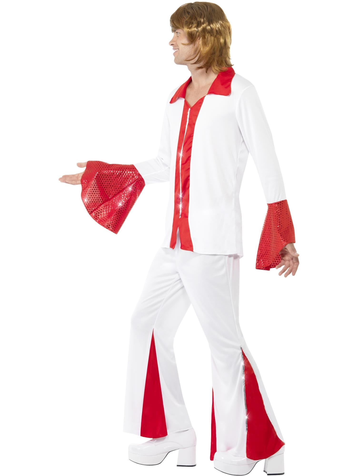 Super Trooper Male Costume, White & Red 3