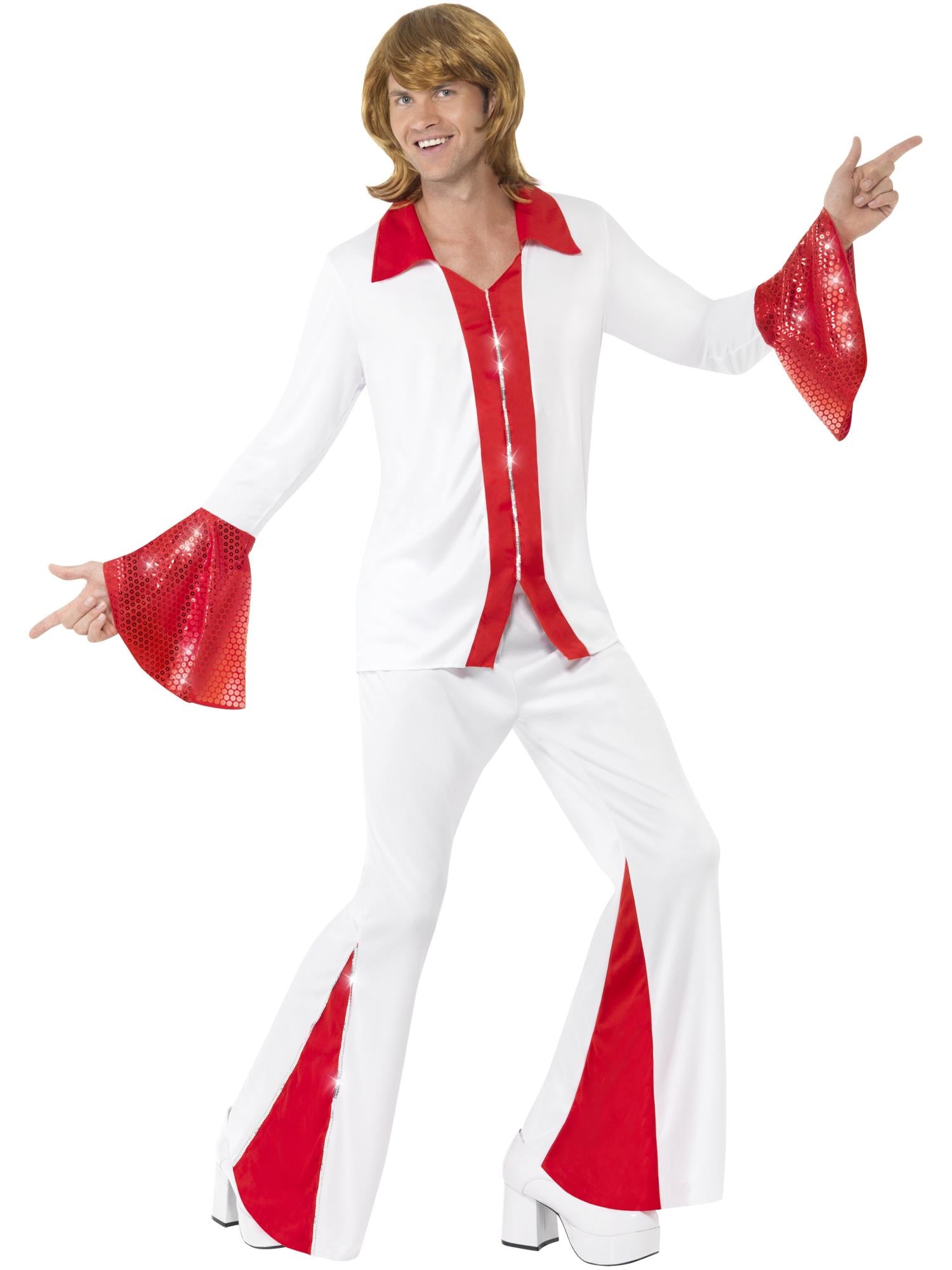 Super Trooper Male Costume, White & Red 1