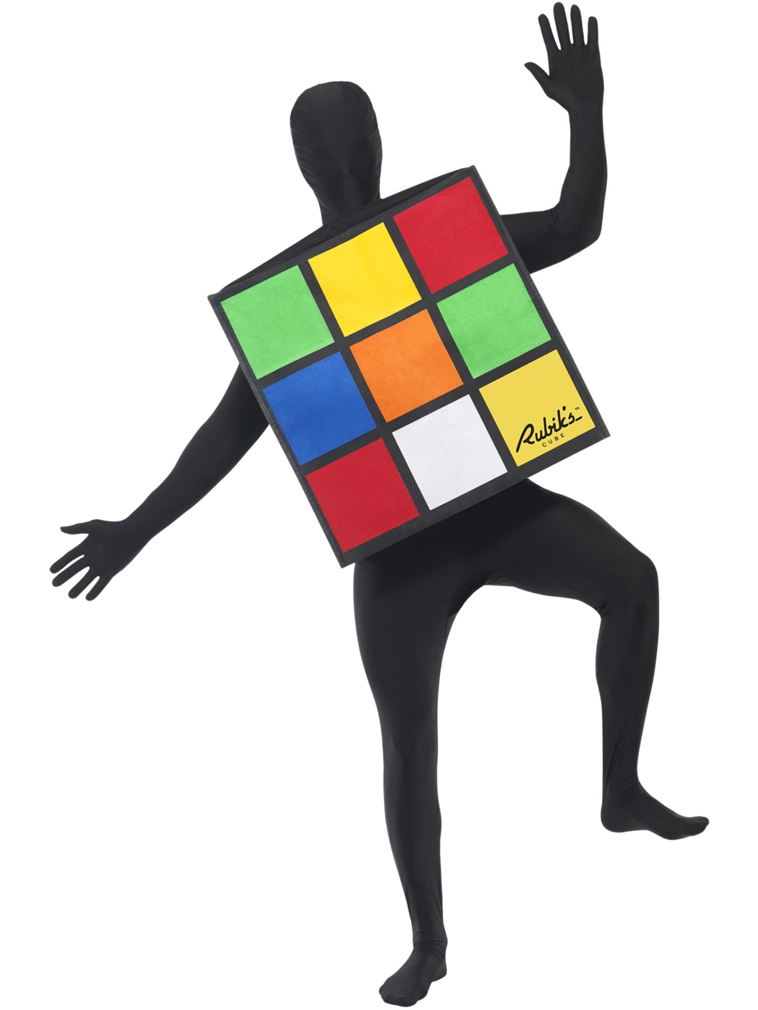 Rubik's Cube Unisex Costume, Multi-Coloured 1