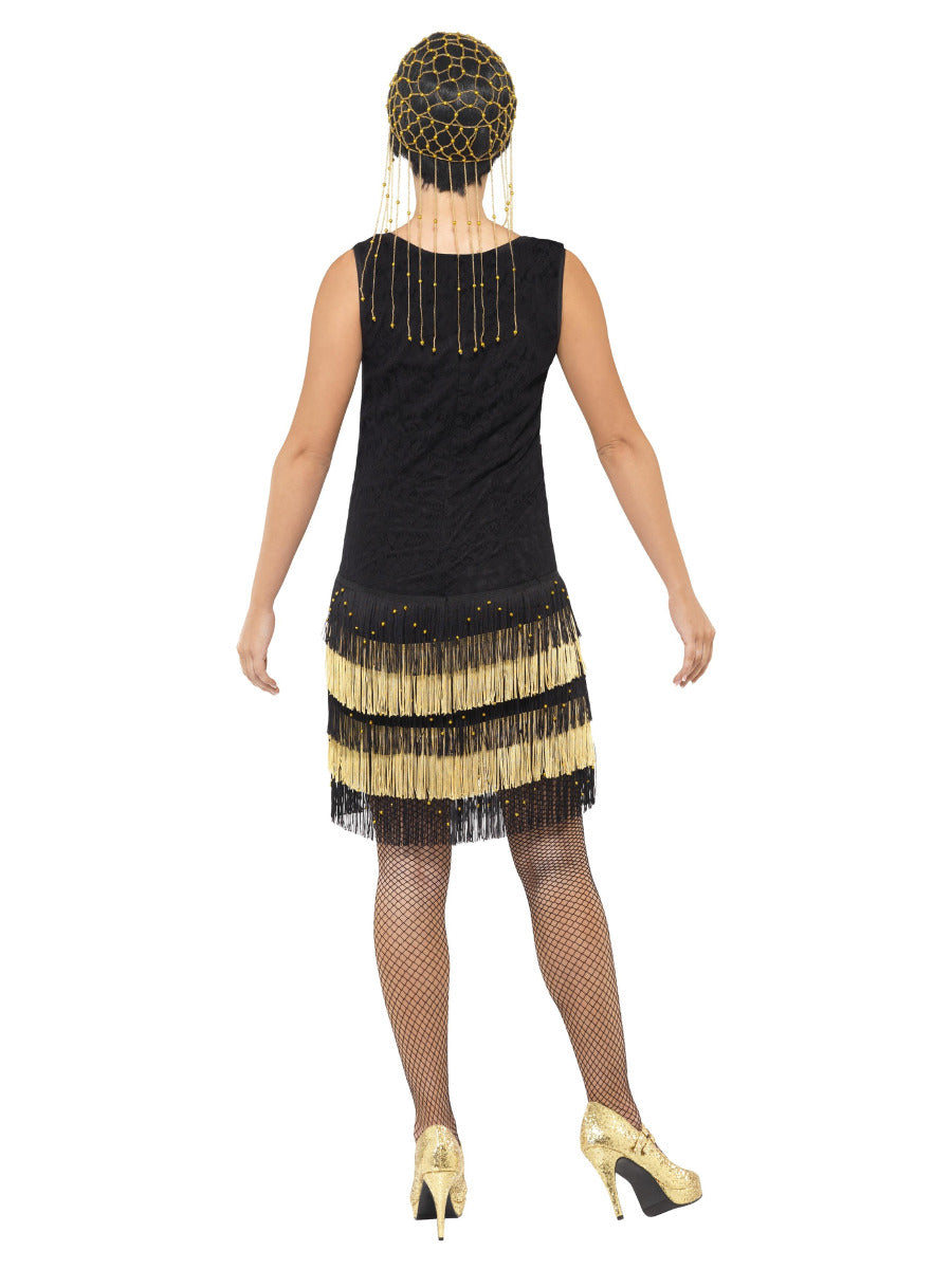 20s Fringed Flapper Costume, Black - 3