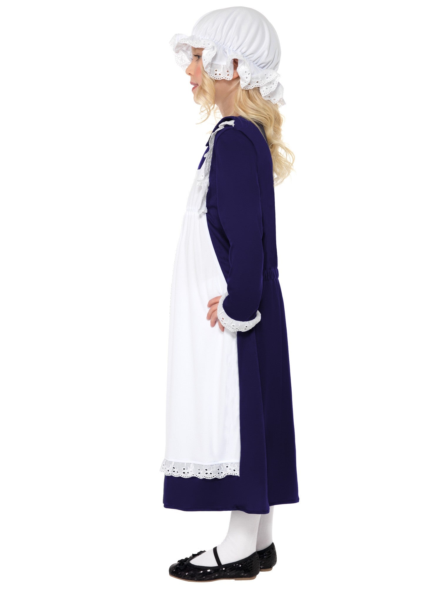 Victorian Poor Girl Costume, White 3