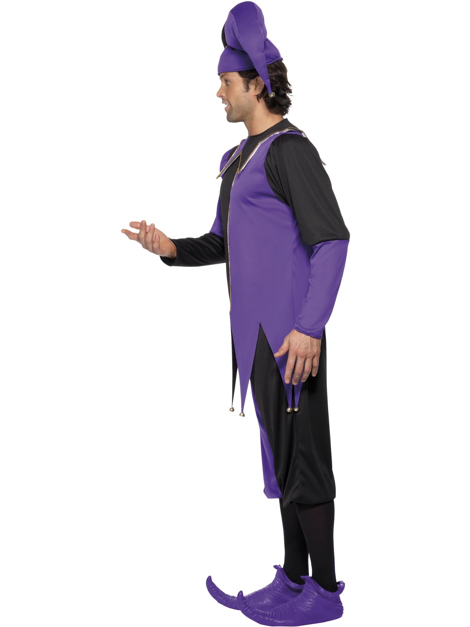 Medieval Jester Costume, Purple 3