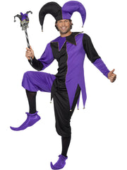 Medieval Jester Costume, Purple 1