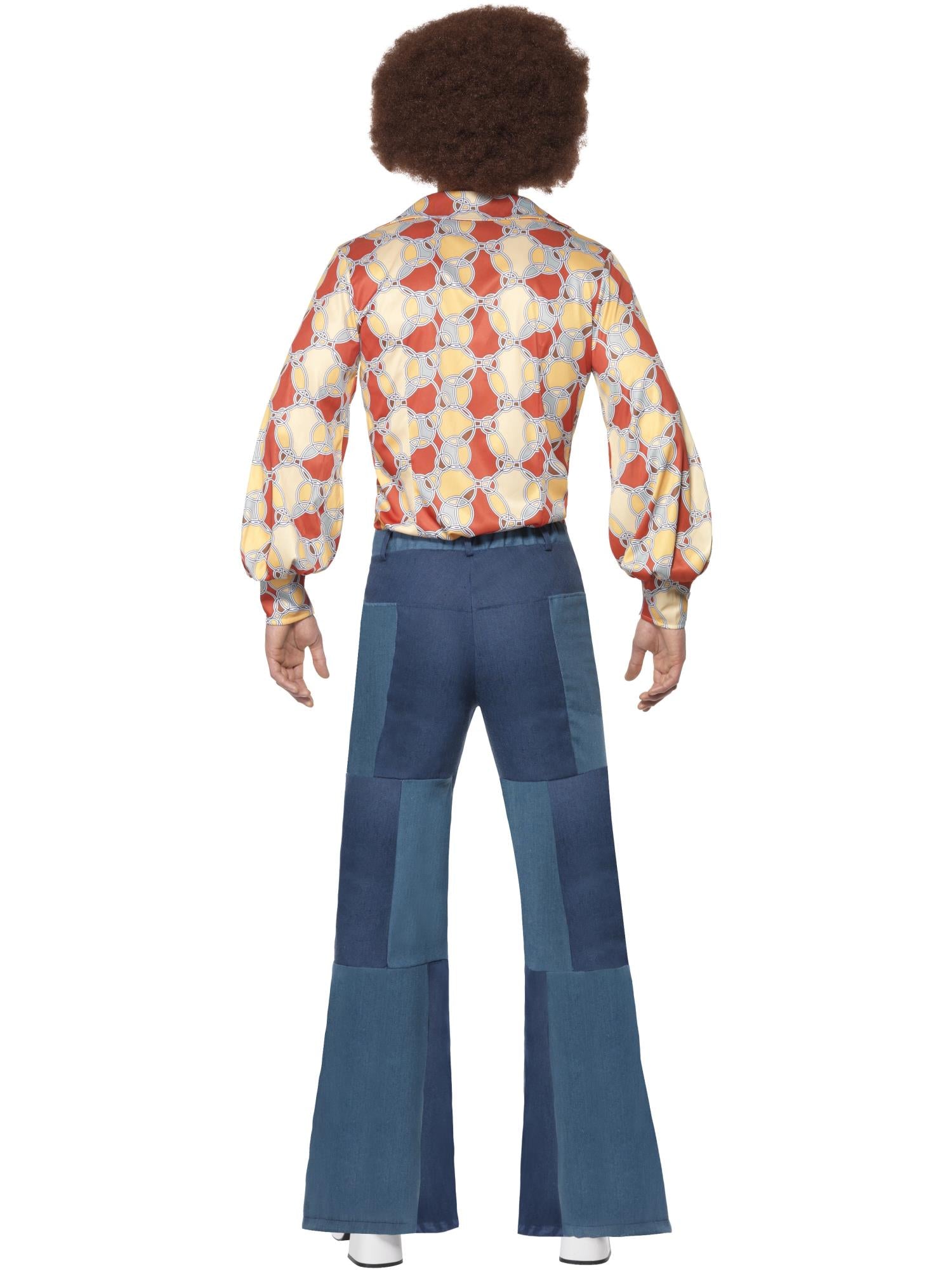 70s Deluxe Flared Trousers, Mens, Blue 2