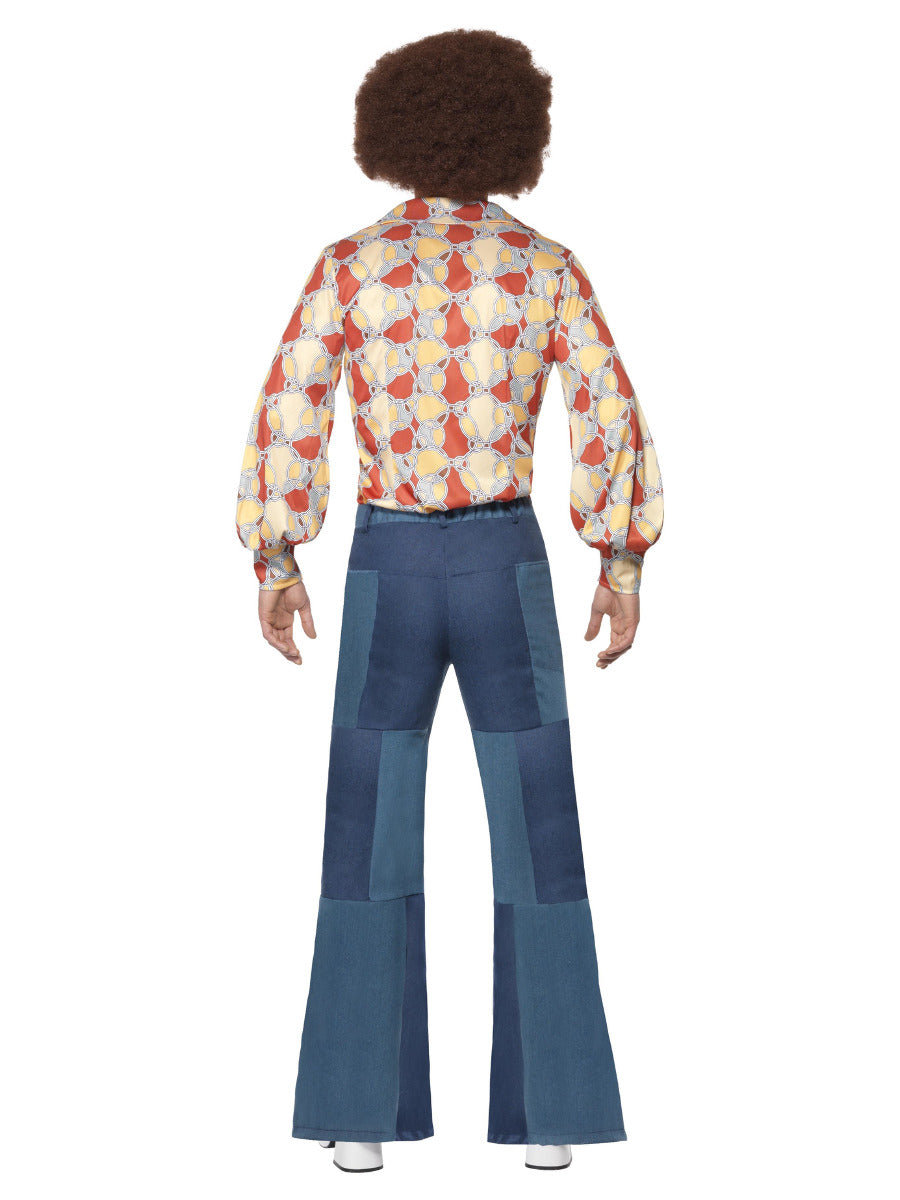 70s Deluxe Flared Trousers, Mens, Blue - 3
