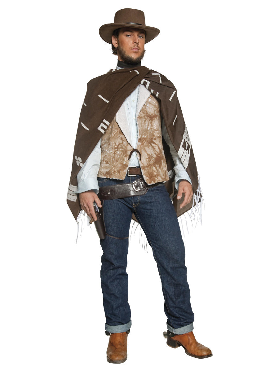 Authentic Western Wandering Gunman Costume, Brown - 5