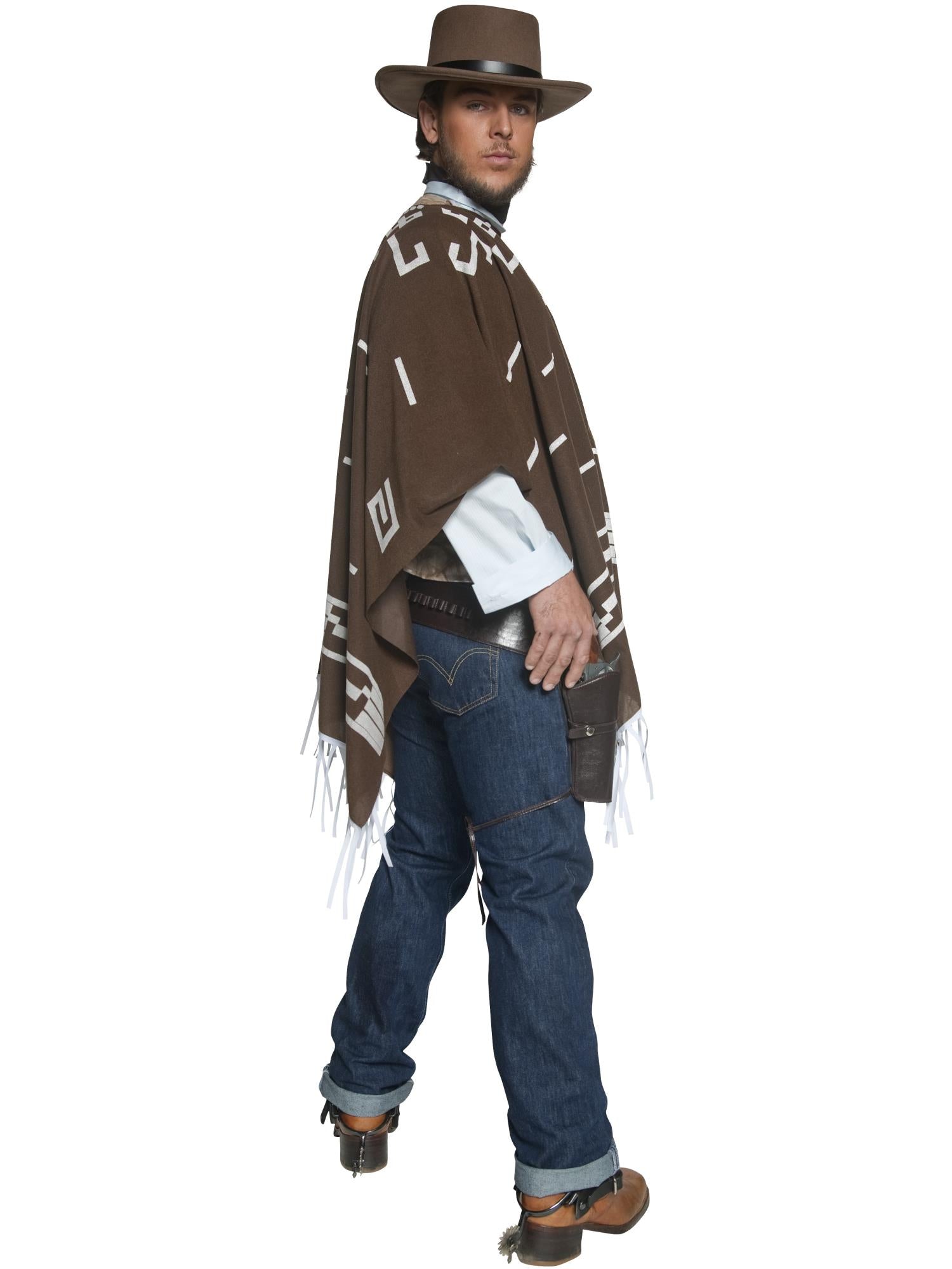 Authentic Western Wandering Gunman Costume, Brown 3