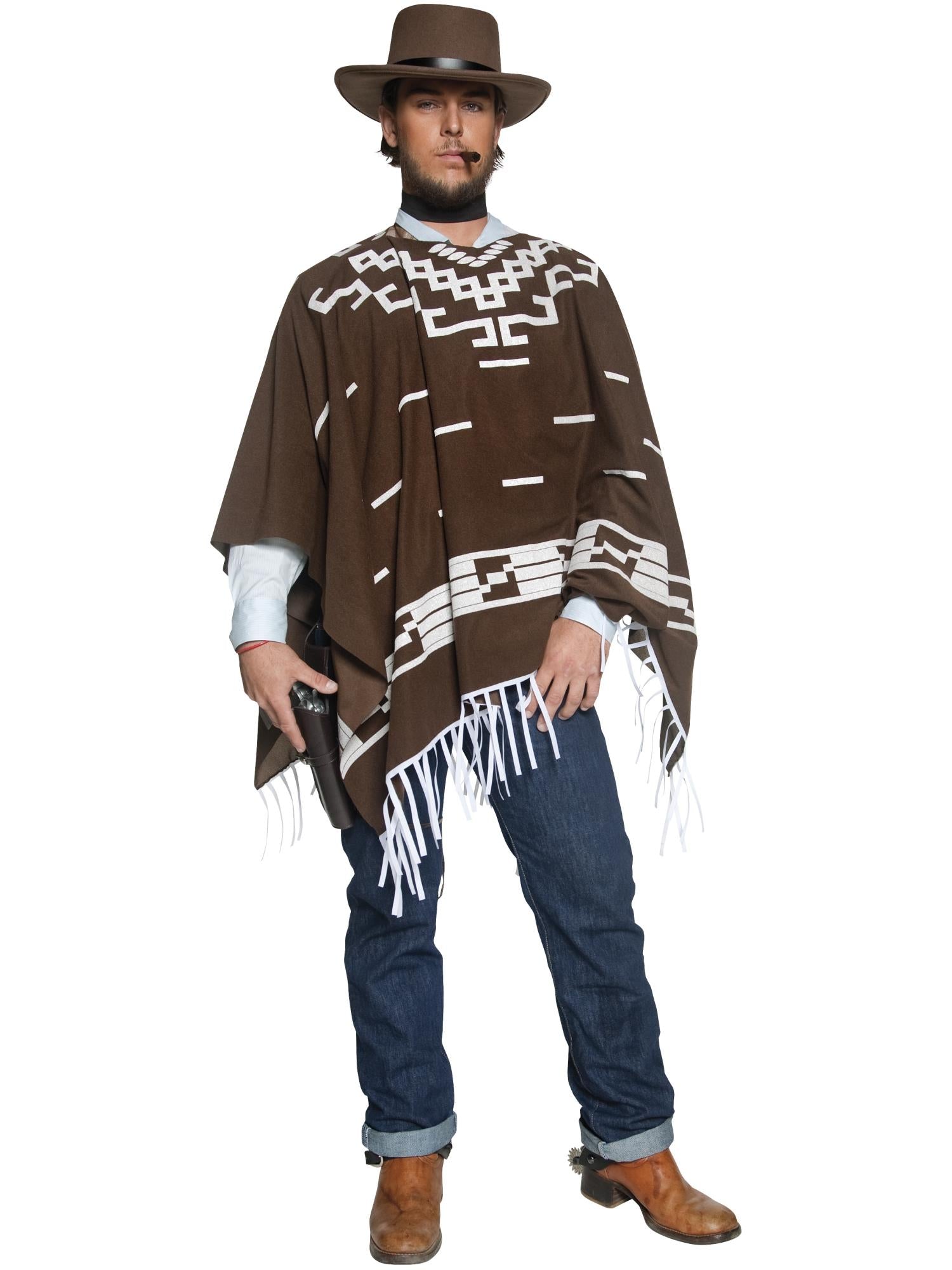 Authentic Western Wandering Gunman Costume, Brown 1
