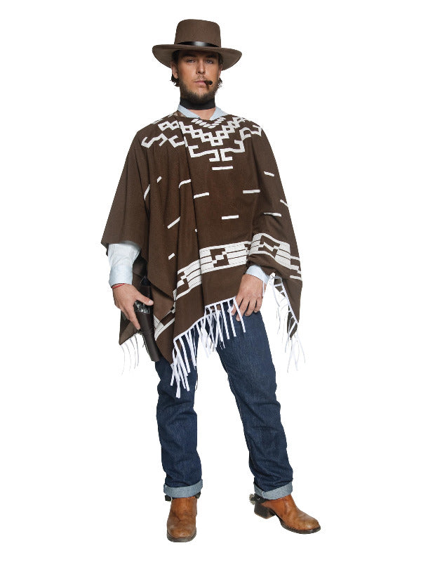 Authentic Western Wandering Gunman Costume, Brown - 2