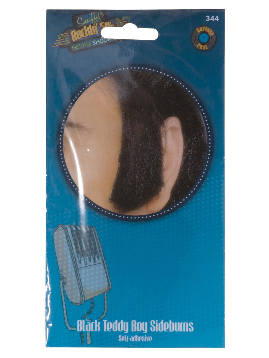 Teddy Boy Sideburns, Black - 3