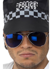Aviator Specs, Blue Mirror, Silver 1