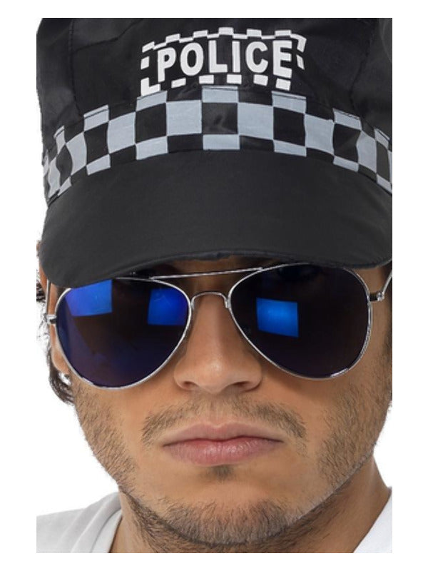 Aviator Specs, Blue Mirror, Silver - 2