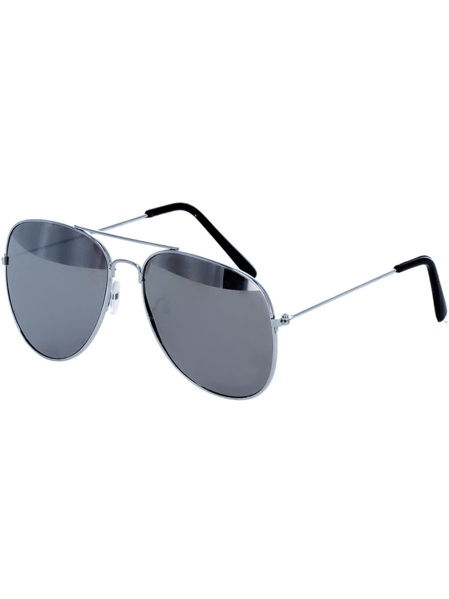 Aviator Specs, Silver Mirror, Silver & Black 2