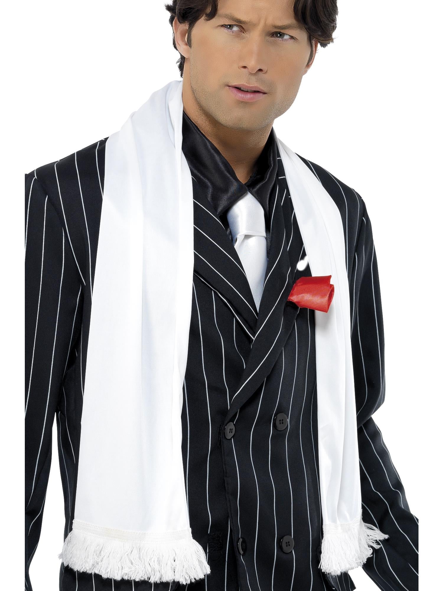 20s Scarf with Tassels, White 1