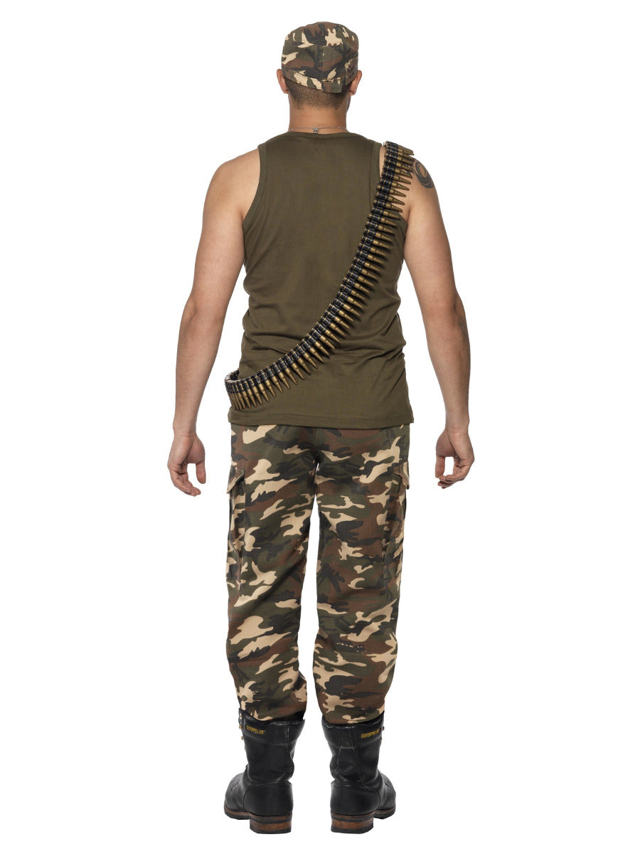 Deluxe Khaki Camo Costume, Male, Khaki Green - 3