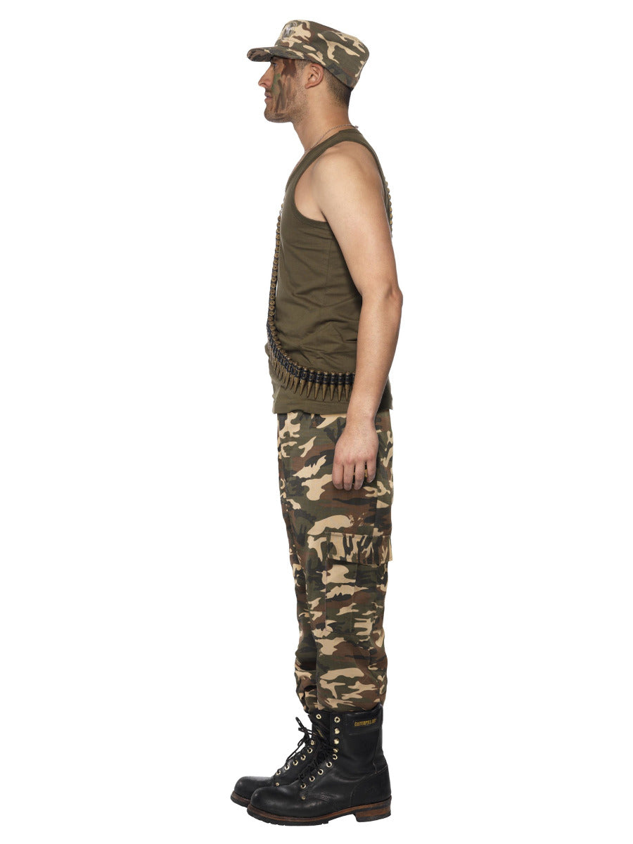 Deluxe Khaki Camo Costume, Male, Khaki Green - 4