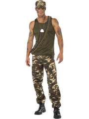 Deluxe Khaki Camo Costume, Male, Khaki Green 1