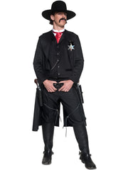 Deluxe Authentic Western Sheriff Costume, Black 1