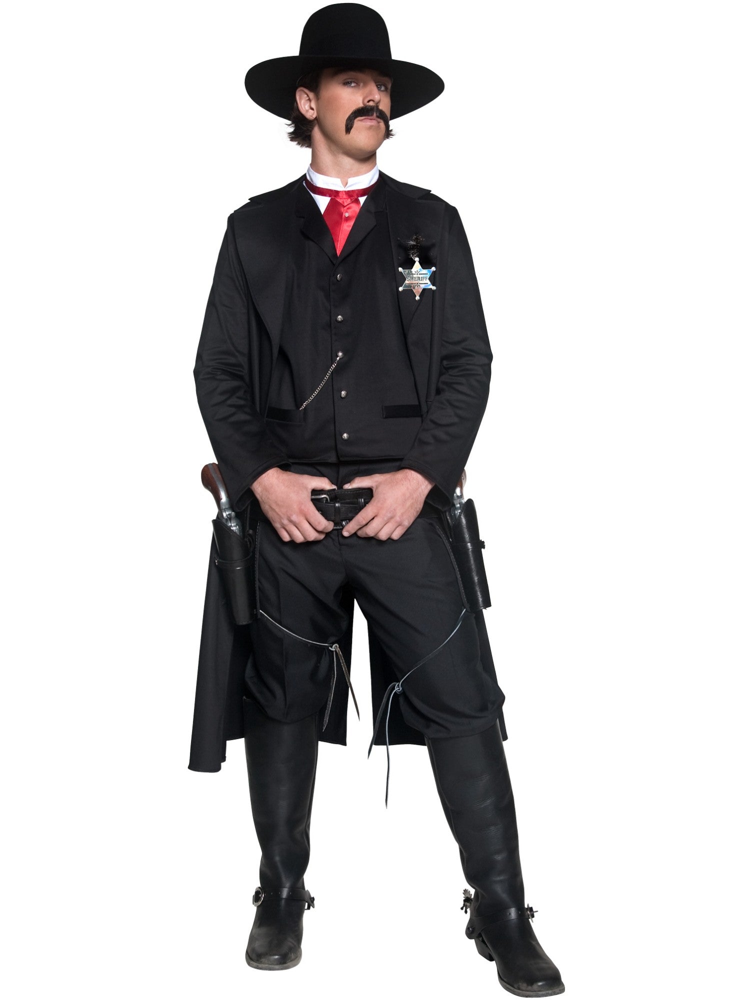 Deluxe Authentic Western Sheriff Costume, Black 1