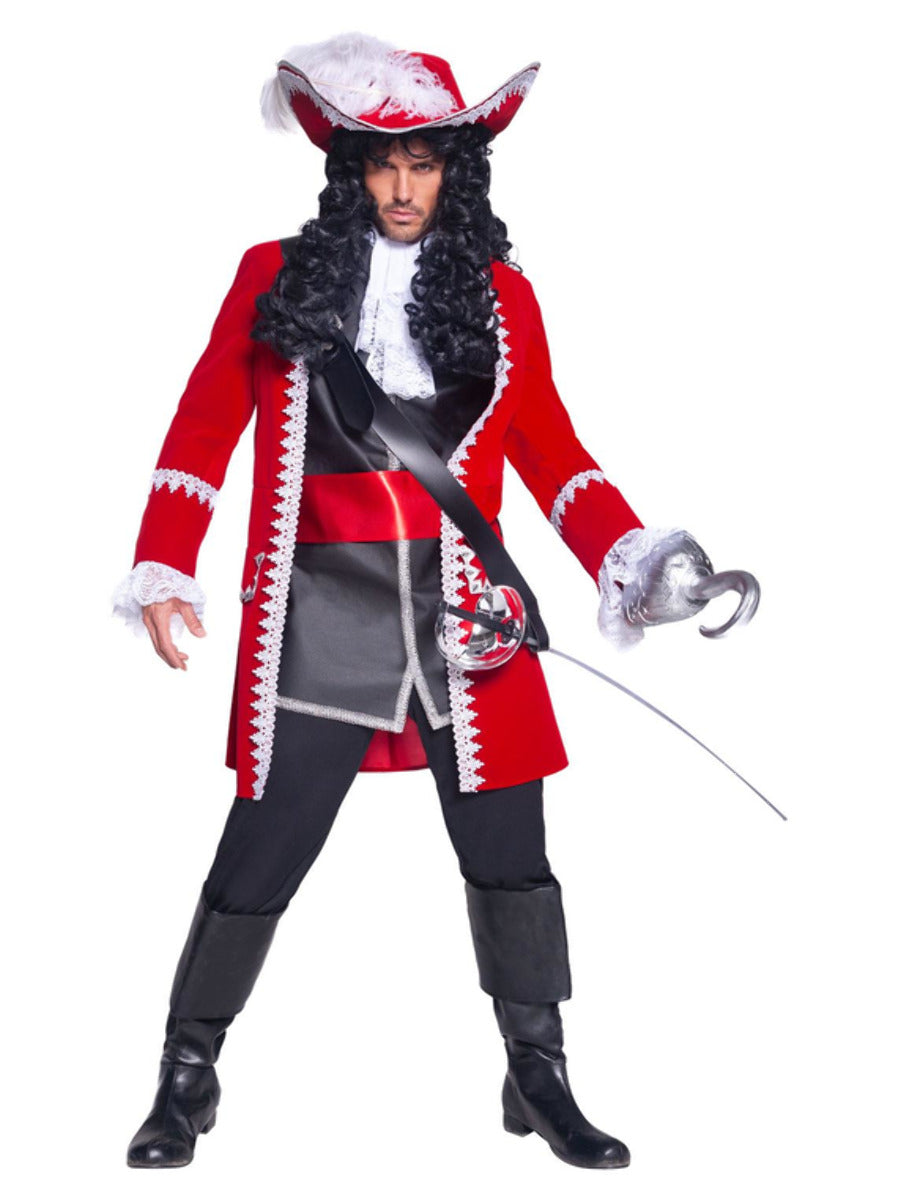 Deluxe Authentic Pirate Captain Costume, Red - 5