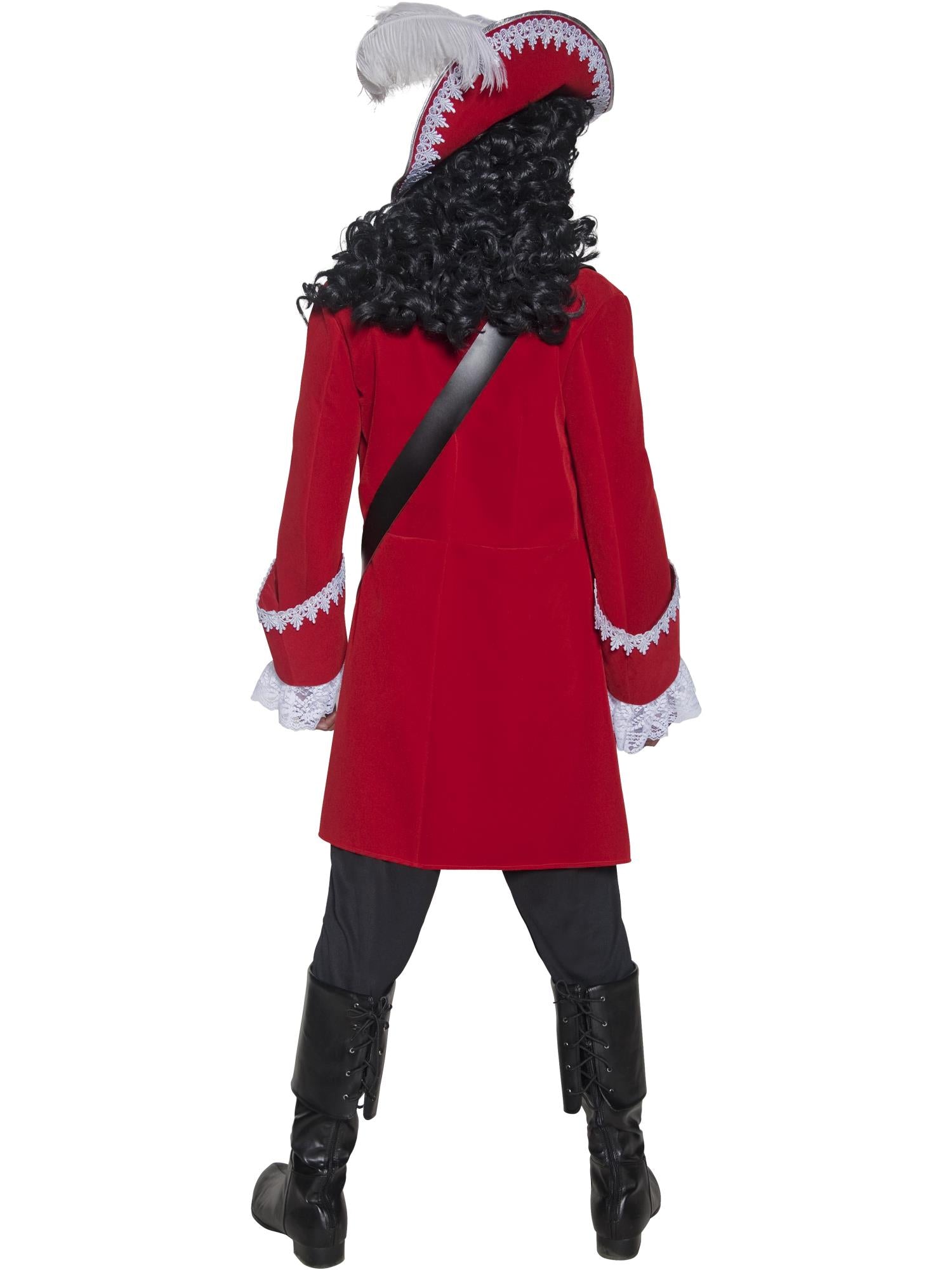 Deluxe Authentic Pirate Captain Costume, Red 2