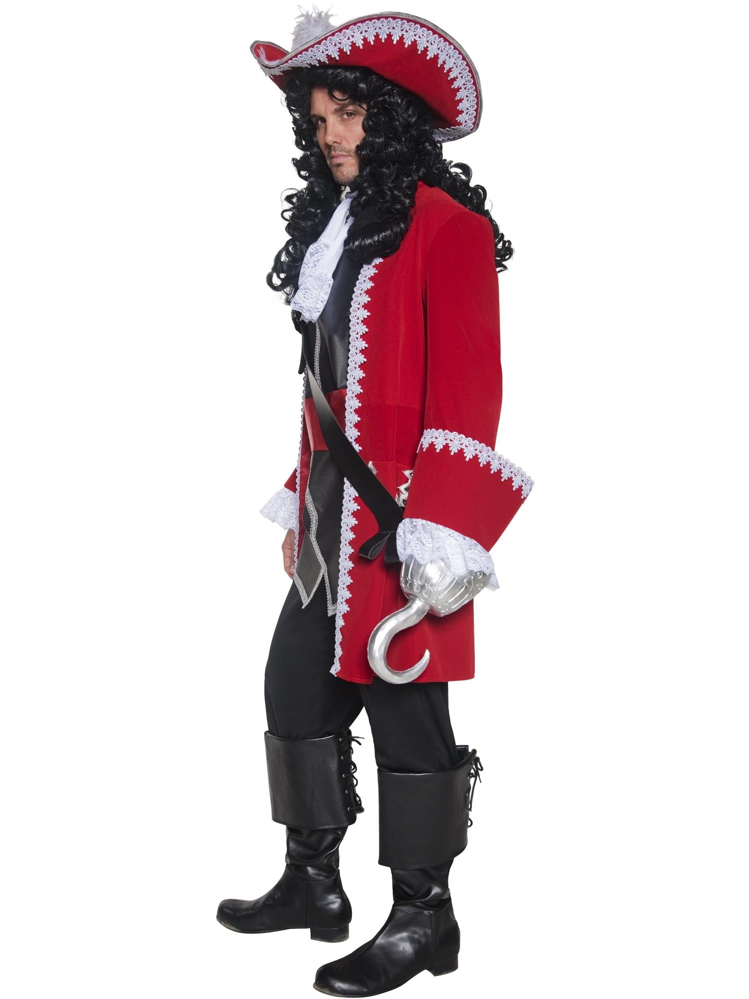 Deluxe Authentic Pirate Captain Costume, Red 3