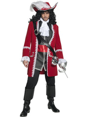 Deluxe Authentic Pirate Captain Costume, Red 1