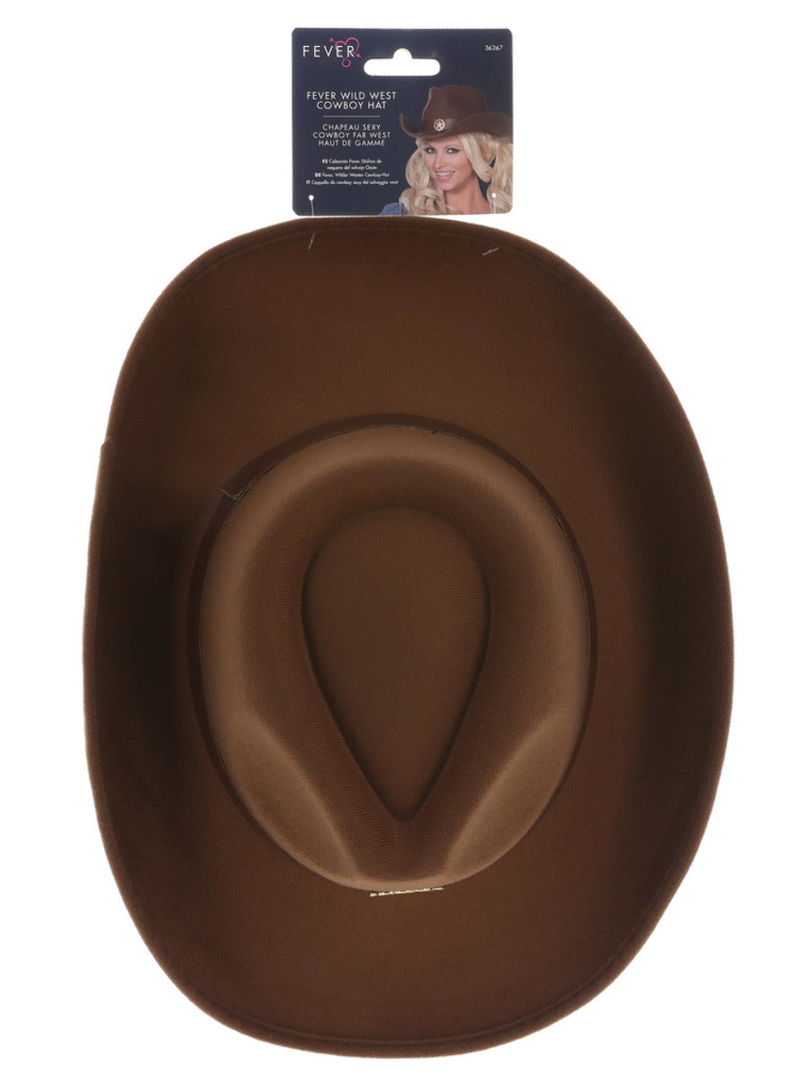 Fever Wild West Cowboy Hat, Brown - 3