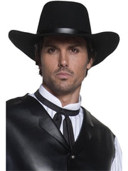 Authentic Western Gunslinger Hat, Black 1