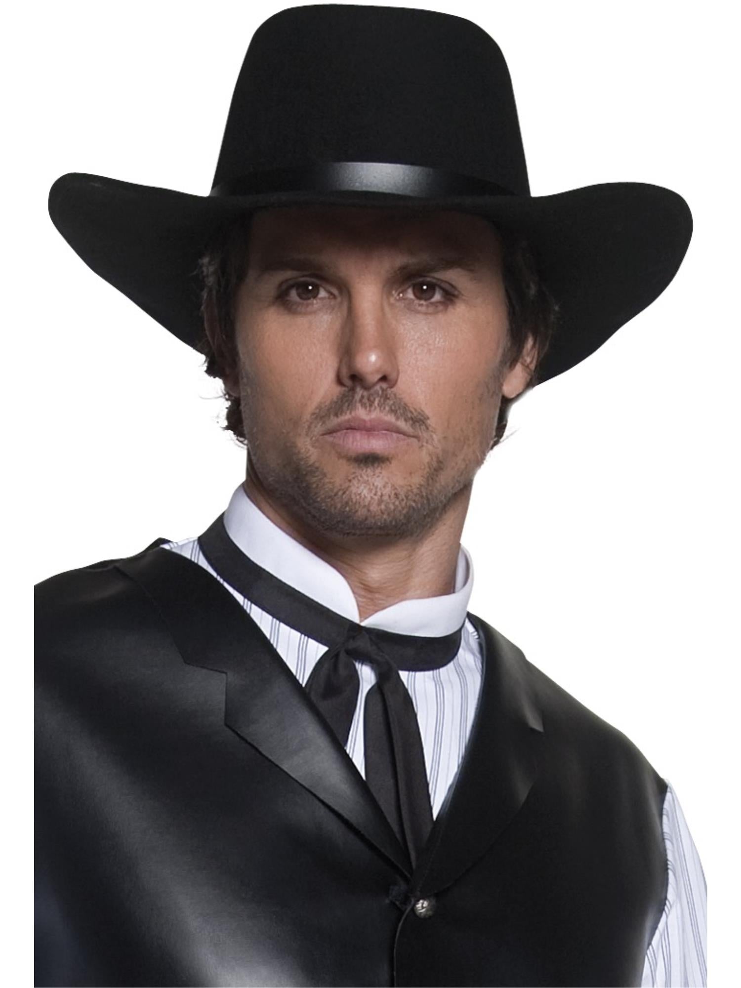 Authentic Western Gunslinger Hat, Black 1