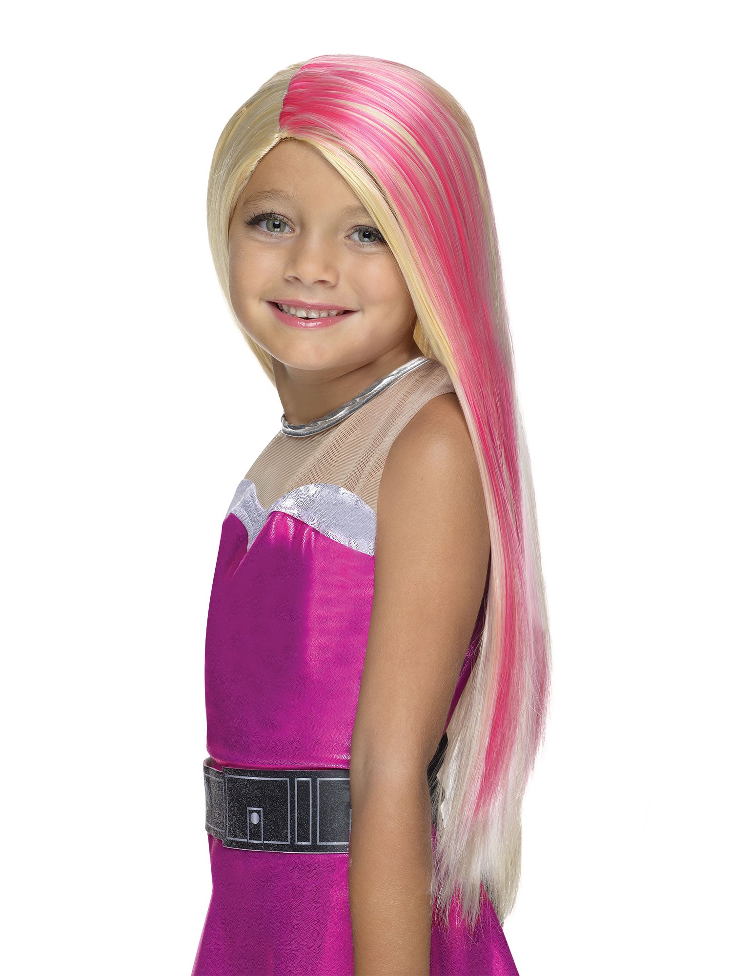 Barbie Pink Sparkle Wig 1