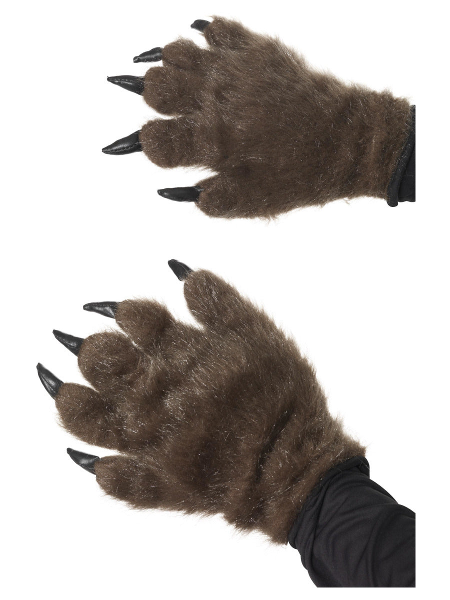 Hairy Monster/Animal Hands, Brown - 1
