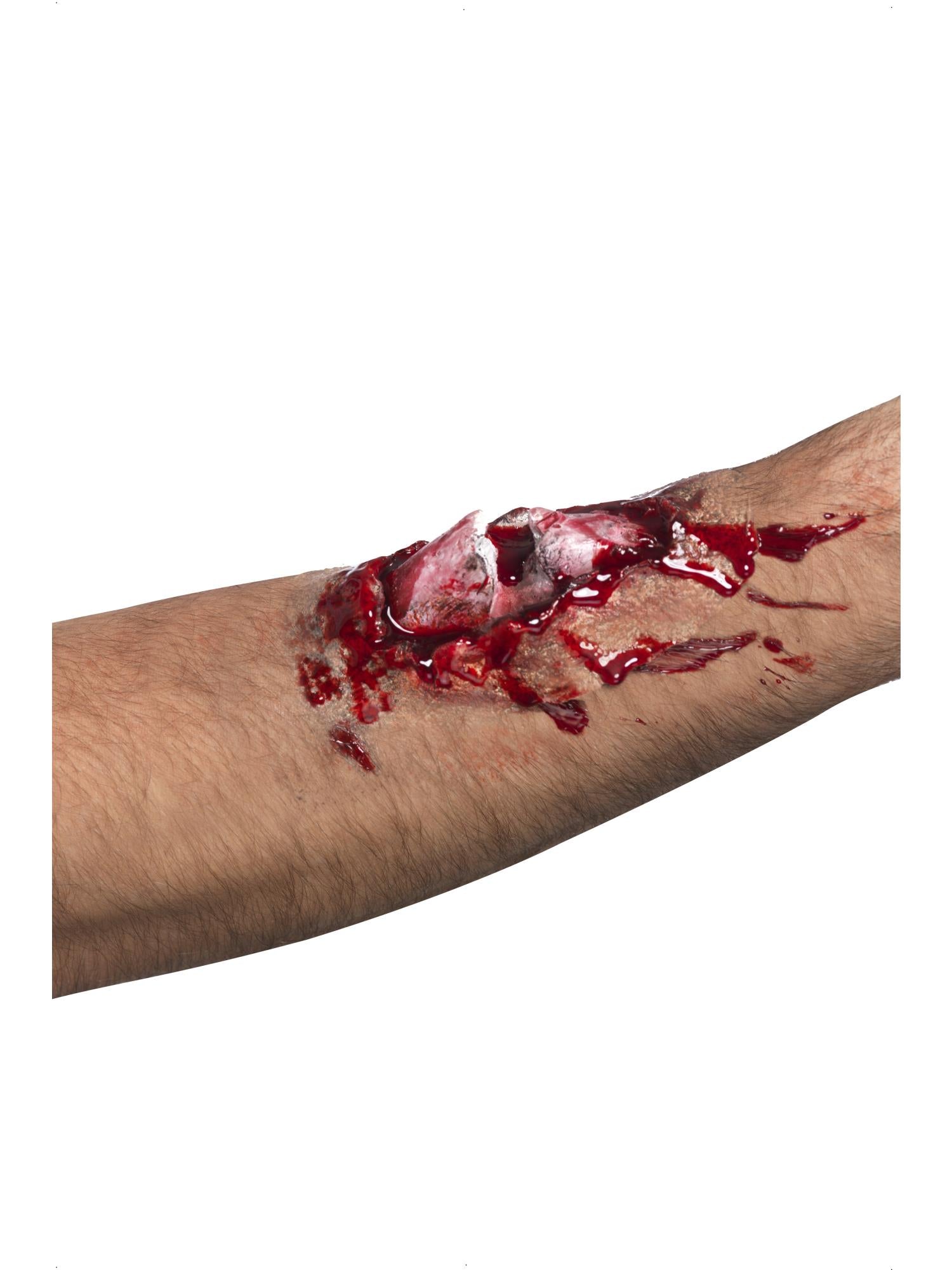 Smiffys Make-Up FX, Broken Bone Latex Scar, Red 1