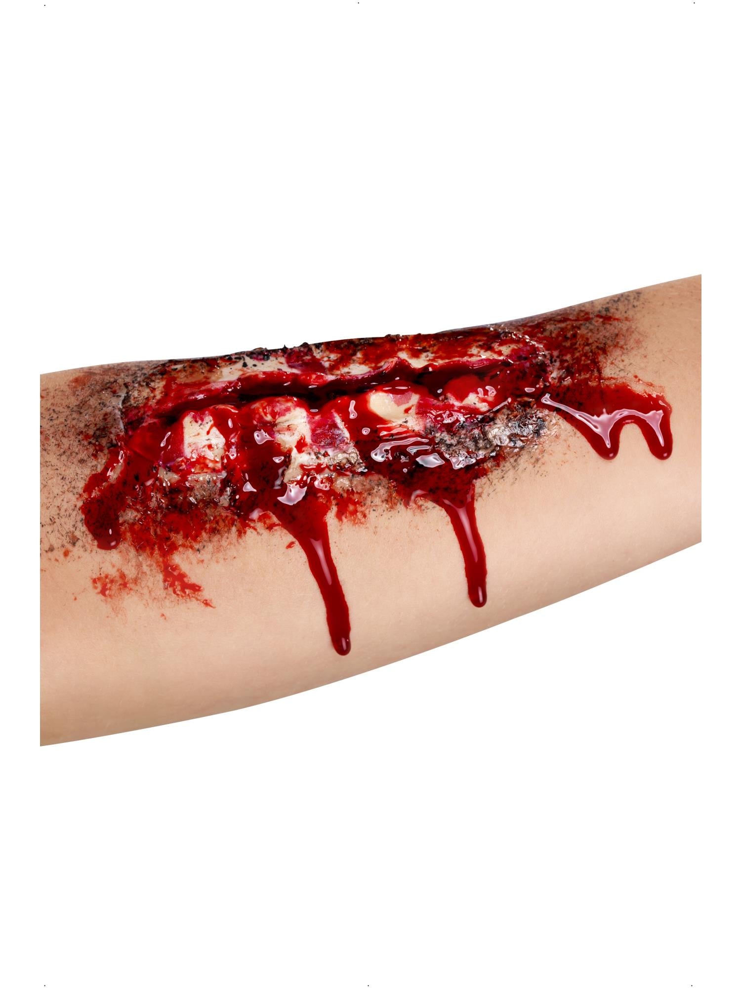 Smiffys Make-Up FX, Open Wound Latex Scar, Red 1
