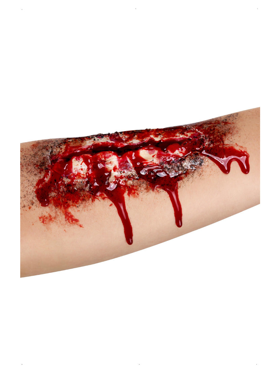 Smiffys Make-Up FX, Open Wound Latex Scar, Red - 1