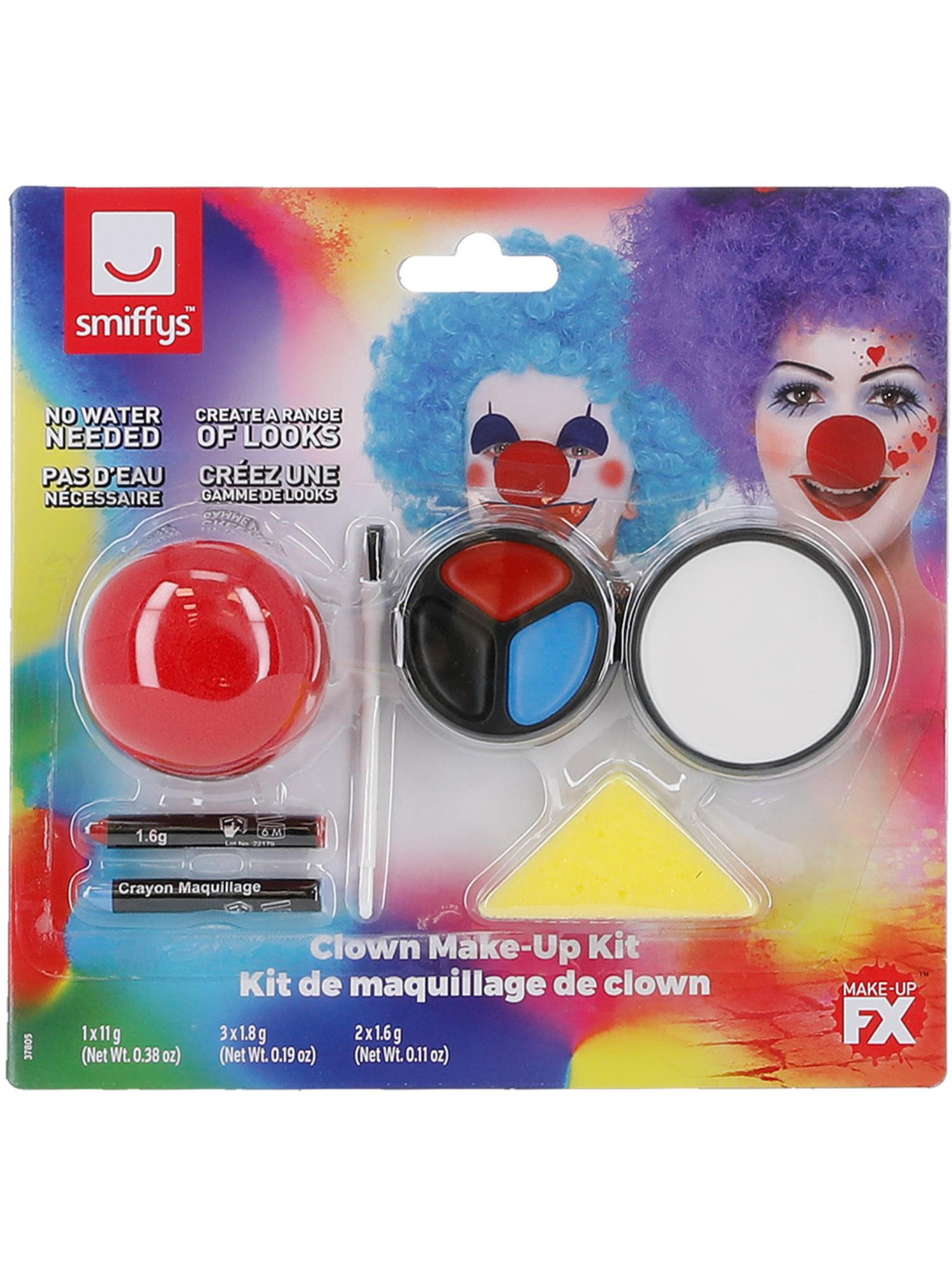 Smiffys Make-Up FX, Clown Kit, Multi-Coloured 2
