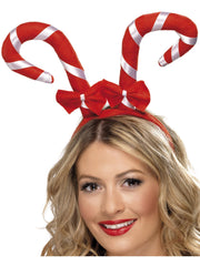 Candy Cane Headband, Red & White 1