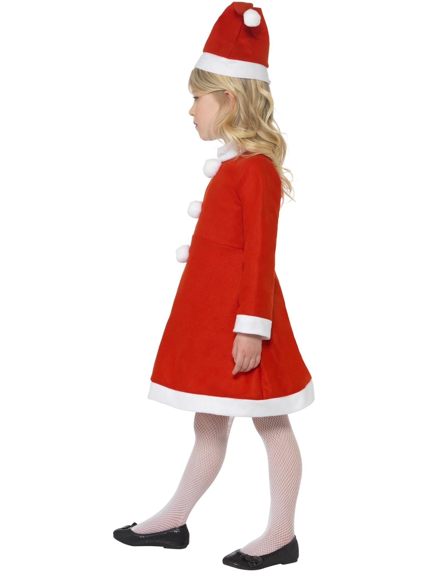 Santa Girl Costume, Red 3