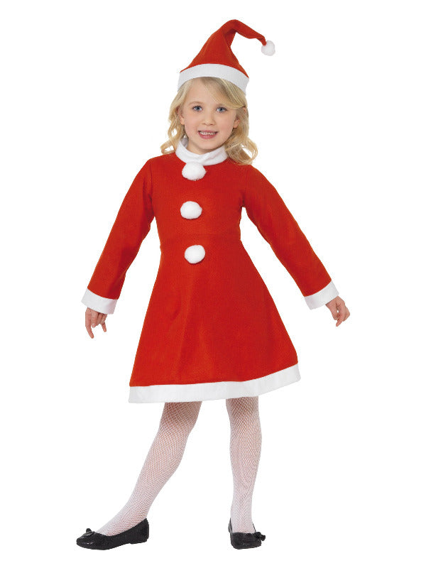 Santa Girl Costume, Red - 2