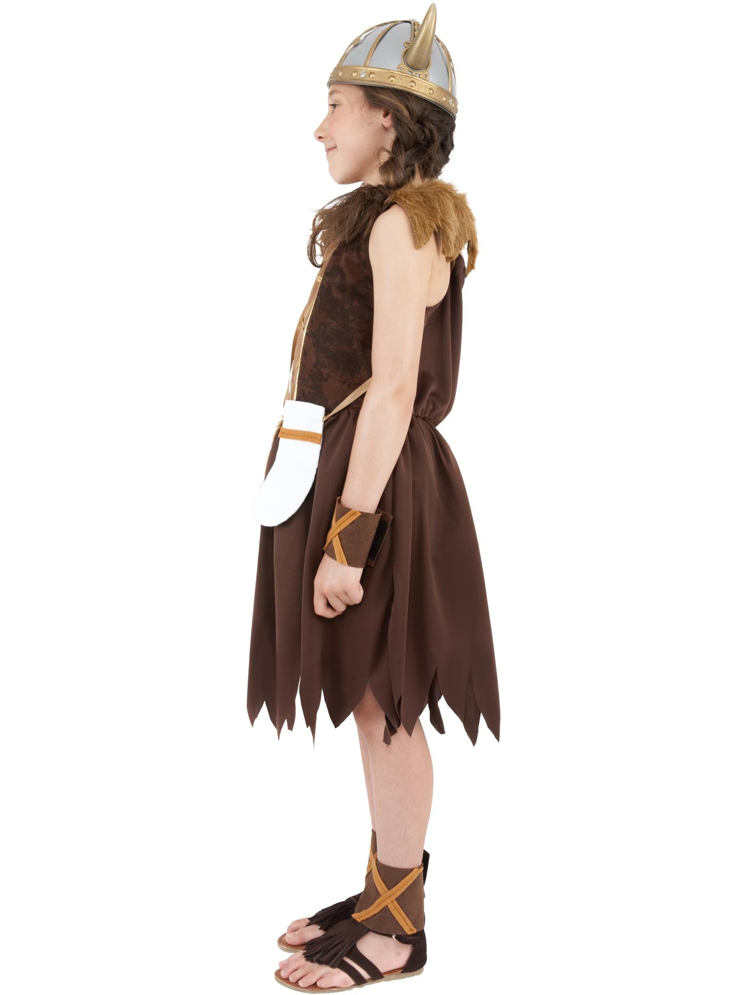 Viking Girl Costume, Brown 3