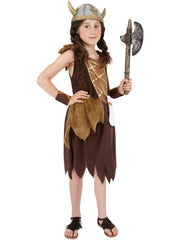 Viking Girl Costume, Brown 1