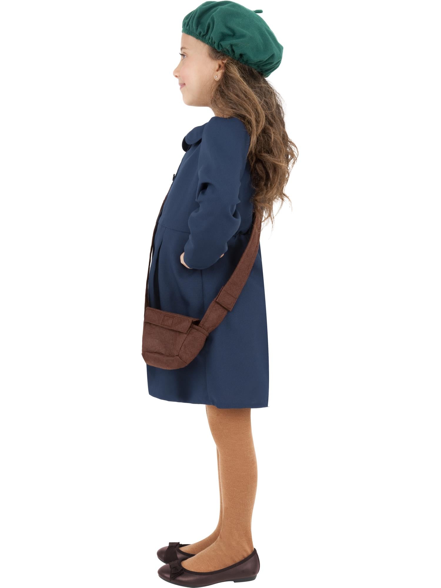 World War II Evacuee Girl Costume, Blue 3