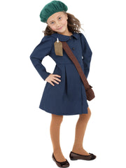 World War II Evacuee Girl Costume, Blue 1
